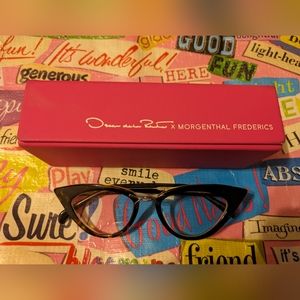 Morgenthal Frederics/Oscar de la Renta Twist V Cateye Glasses